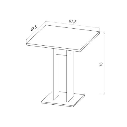 Laud STRAPO 68x68 cm Wotan-tamm