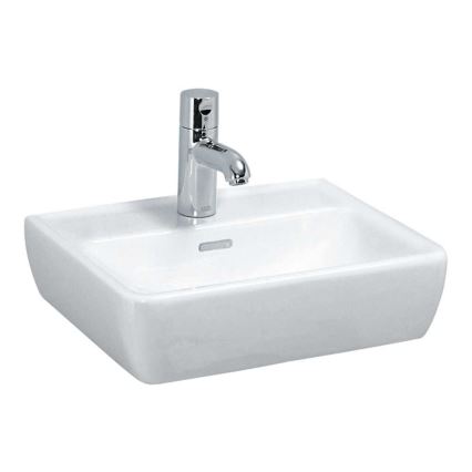 LAUFEN H8119510001041 - Kraanikauss töötasapinnale/seinale kinnitatav PRO 45x34 cm keraamika/valge