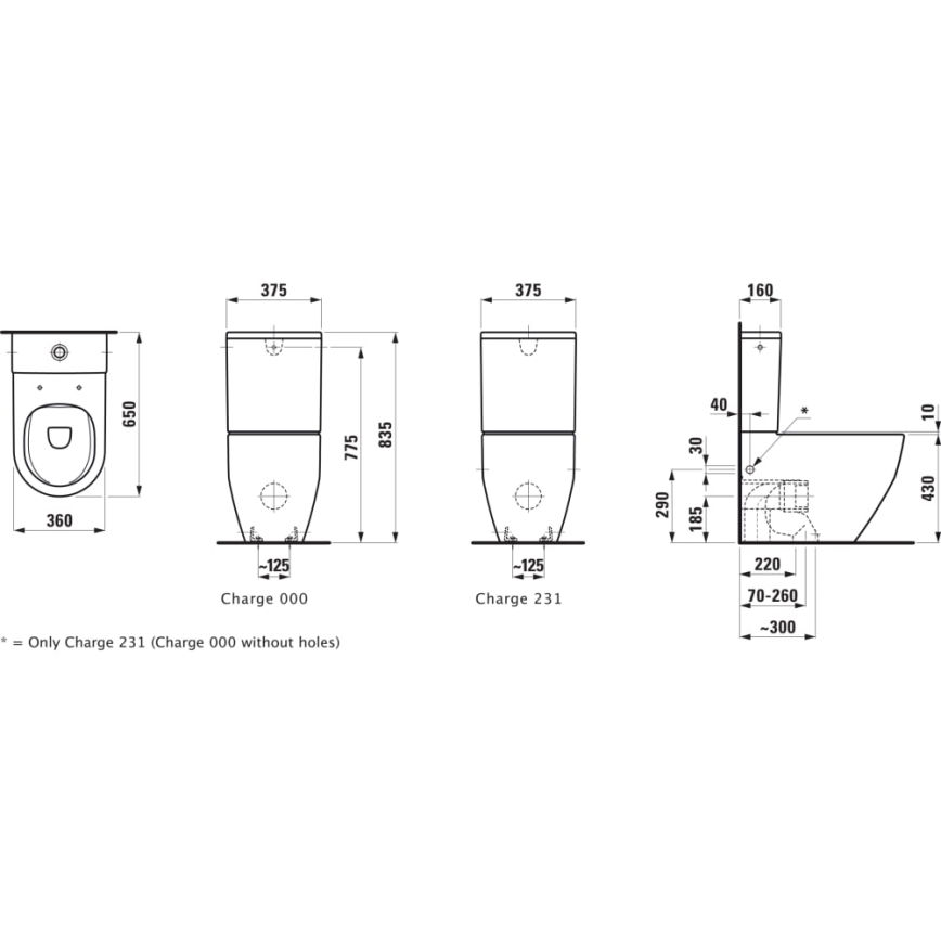 LAUFEN H8259624000001 - WC-pott PRO keraamika/valge