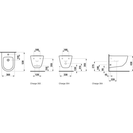 LAUFEN H8309520003021 - Seinale kinnitatav bidee PRO keraamika/valge