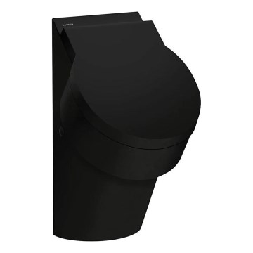 LAUFEN H8402810200001 - Pisoaar avadega VAL-katte jaoks, tagantne veesissevool, tagumine äravool, keraamika/läikiv must