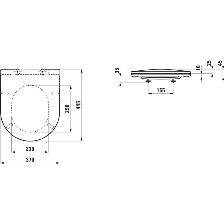 LAUFEN H8989650000001 - WC-iste PRO duroplast/valge