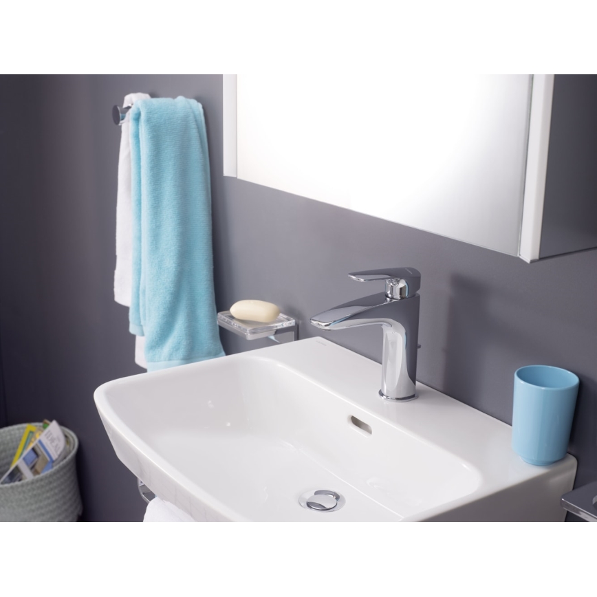 LAUFEN HF500701100000 - Valamu kraan + äravool koos ülevooluga LAURIN 16,2 cm läikiv kroom