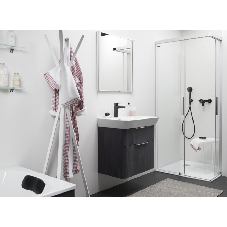 LAUFEN HF500702428000 - Valamu kraan LAURIN 16,2 cm titaan matt must