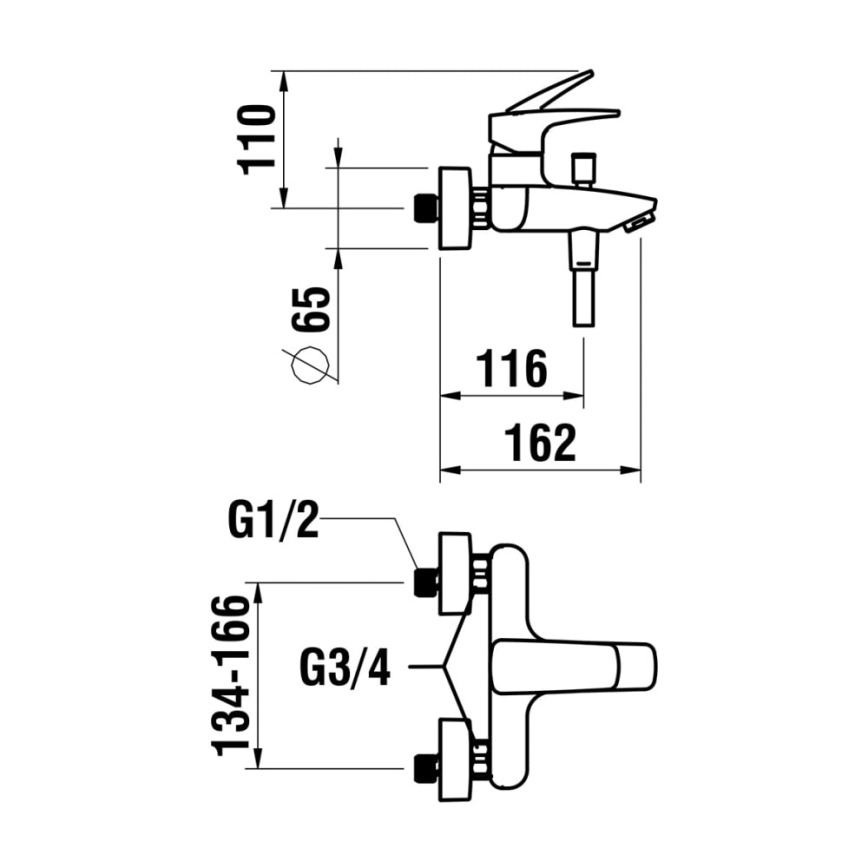 LAUFEN HF500760100600 - Vannikomplekt koos kraaniga LAURIN läikiv kroom