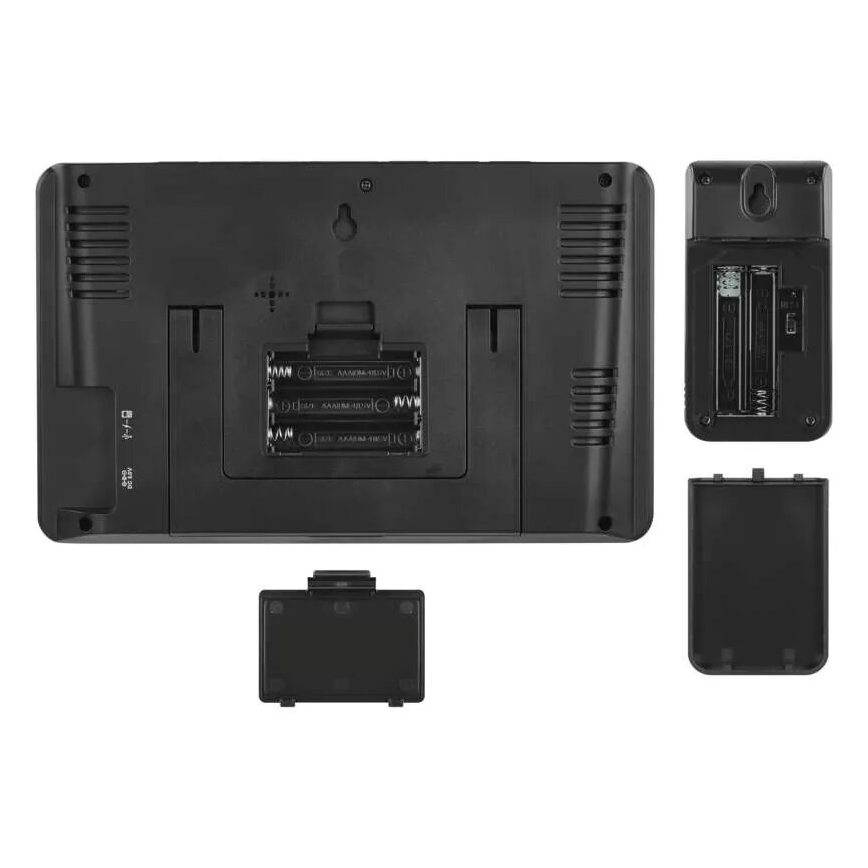 GoSmart ilmajaam LCD-ekraaniga 230V/3xAAA + 2×AAA Wi‑Fi Tuya must