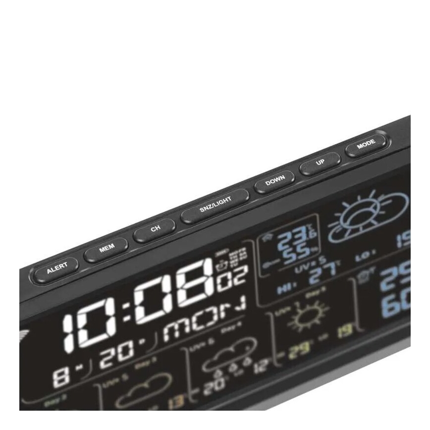 GoSmart ilmajaam LCD-ekraaniga 230V/3xAAA + 2×AAA Wi‑Fi Tuya must