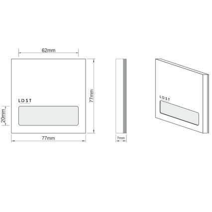 LDST AL-01-CB-BC5 - LED trepivalgusti ALEX 5x LED/1,2W/230V läikiv must