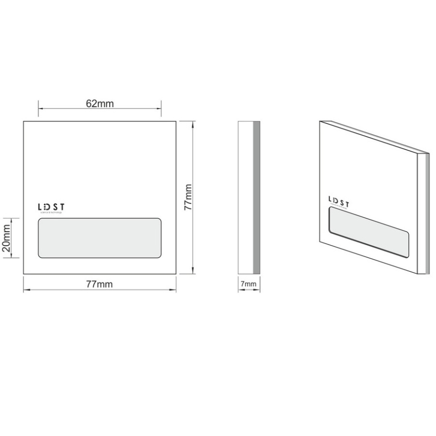 LDST AL-01-CB-BC5 - LED trepivalgusti ALEX 5x LED/1,2W/230V läikiv must