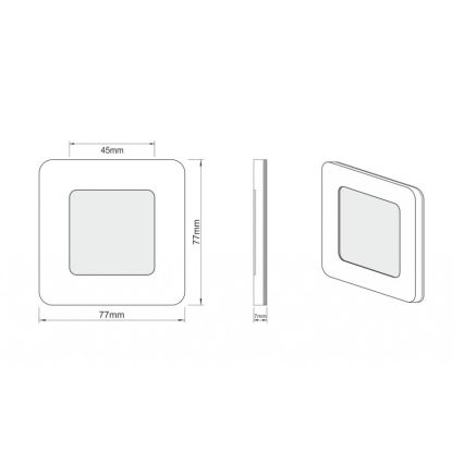 LDST DI-01-B-BZ12 - LED Trepivalgusti DIANA LED/1,2W/230V valge 6500K