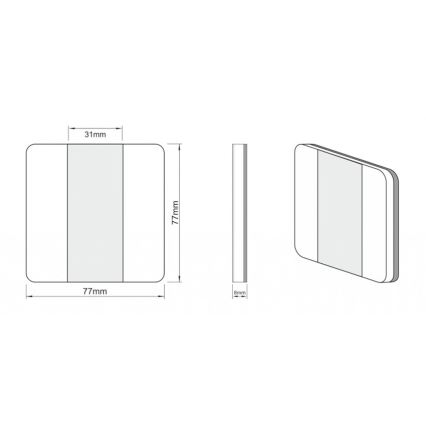 LDST DU-01-SC-BZ8 - LED trepivalgusti DUO 8x LED/1,2W/230V hall