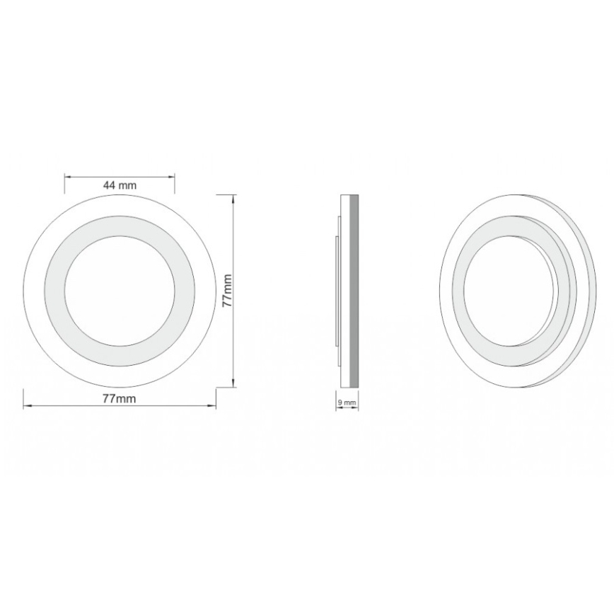 LDST LI-01-CB-BC8 - LED trepivalgusti Lili 8x LED/1,2W/230V 3500K