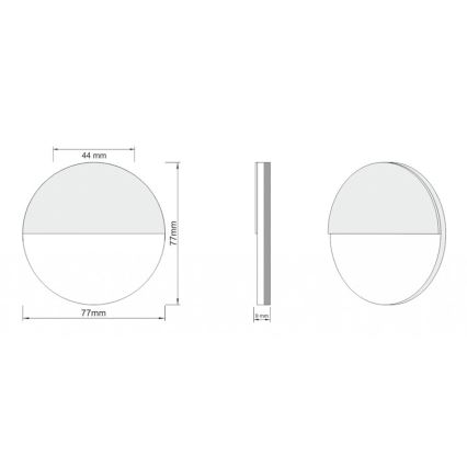 LDST RO-01-CB-BC4 - trepivalgusti ROBIN 4x LED/1.2W/230V