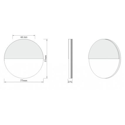 LDST RO-01-SC-BC4 - LED trepivalgusti ROBIN 4x LED/1,2W/230V matt must