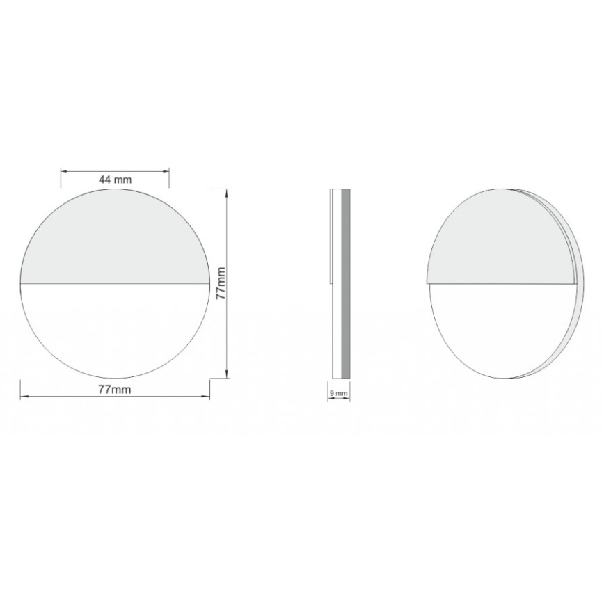LDST RO-01-SC-BC4 - LED trepivalgusti ROBIN 4x LED/1,2W/230V matt must