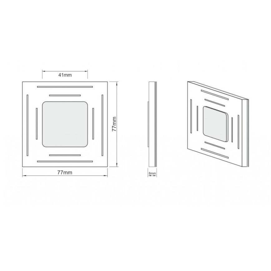 LDST SP-01-B-BZ8 - LED trepivalgusti SPACE 8x LED/1,2W/230V valge 6500K