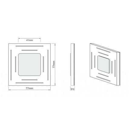 LDST SP-01-SC-BC8 - trepivalgusti SPACE 8x LED/1,2W/230V