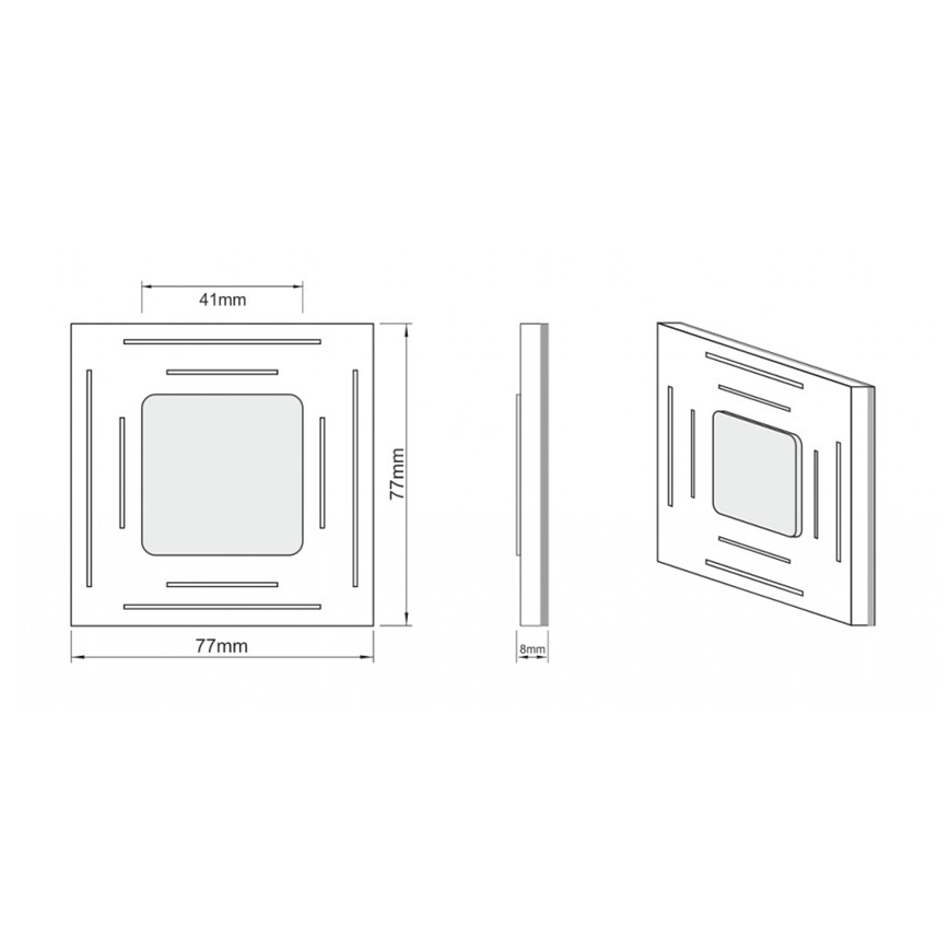 LDST SP-01-SC-BC8 - trepivalgusti SPACE 8x LED/1,2W/230V