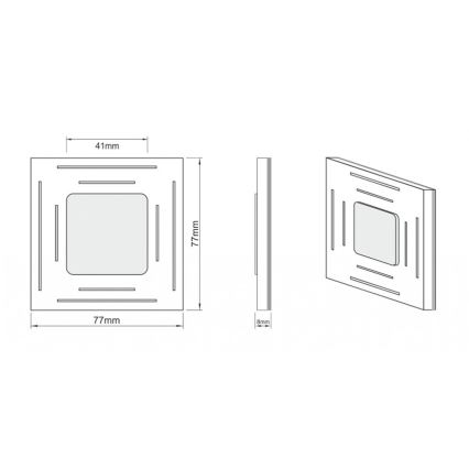 LDST SP-01-SS-BC8 - trepivalgusti SPACE 8x LED/1,2W/230V