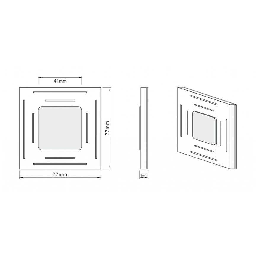 LDST SP-01-SS-BC8 - trepivalgusti SPACE 8x LED/1,2W/230V