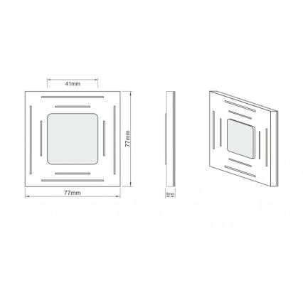 LDST SP-01-SS-BZ8 - LED trepivalgusti SPACE 8x LED/1,2W/230V matt kroom