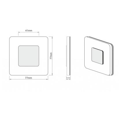 LDST SW-01-CB-BZ8 - LED Trepivalgusti SWIFT 8x LED/1,2W/230V läikiv must 6500K