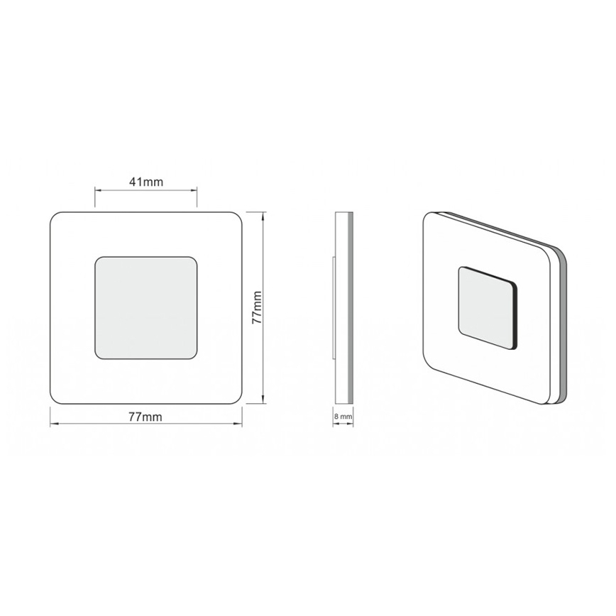 LDST SW-01-SC-BC8 - trepivalgusti SWIFT 8x LED/1.2W/230V