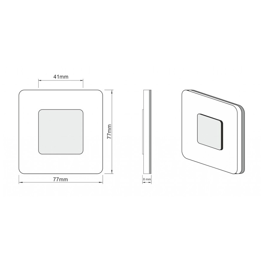 LDST SW-01-SS-BC8 - trepivalgusti SWIFT 8x LED/1,2W/230V