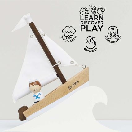 Le Toy Van - Puidust purjekas koos kapteniga pöök