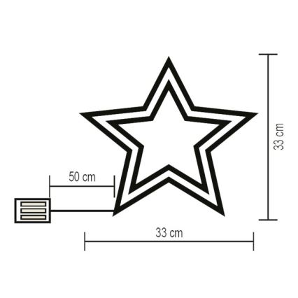 LED Aknakaunistus LED/3xAA mitmevärviline