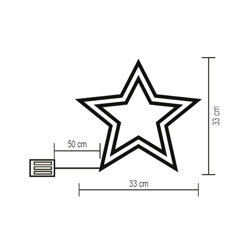 LED Aknakaunistus LED/3xAA mitmevärviline