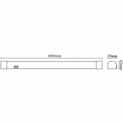 LED alusevalgusti LED/15W/230V 60 cm IP44 valge