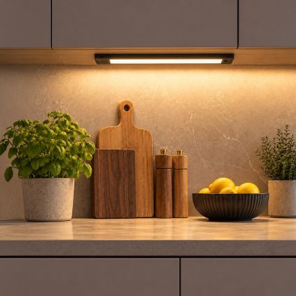 LED aluskapi valgusti LED/12W/230V 2700/3000/4000/5000/5700K 42 cm must