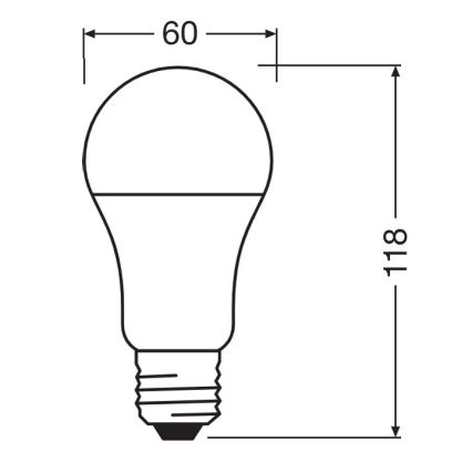 LED Antibakteriaalne pirn A100 E27/13W/230V 2700K - Osram