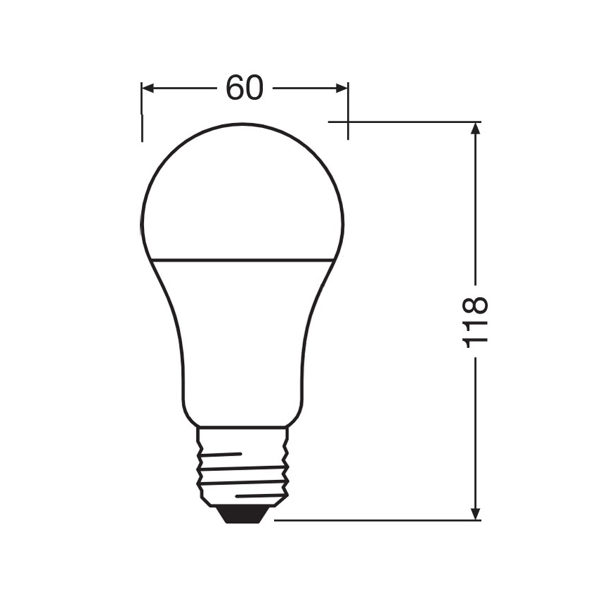 LED Antibakteriaalne pirn A100 E27/13W/230V 2700K - Osram