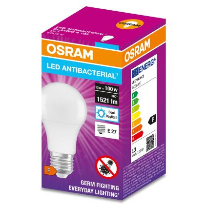 LED Antibakteriaalne pirn A100 E27/13W/230V 6500K - Osram