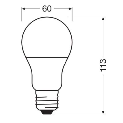 LED Antibakteriaalne pirn A60 E27/8,5W/230V 2700K - Osram