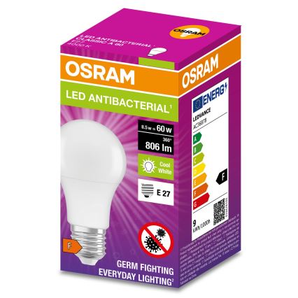 LED Antibakteriaalne pirn A60 E27/8,5W/230V 4000K - Osram