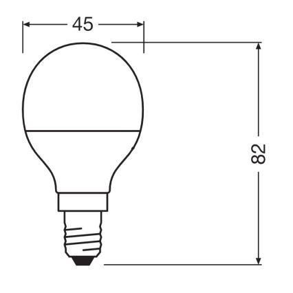 LED Antibakteriaalne pirn P40 E14/4,9W/230V 2700K - Osram