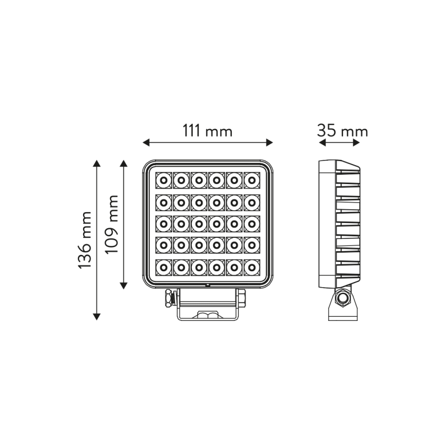 LED Auto kaugtuled BLACK LED/30W/10-30V IP69 5700K kandiline