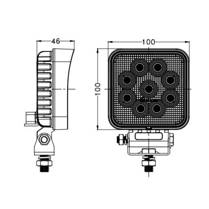 LED Auto kaugtuled BLACK LED/36W/10-30V IP69 5700K kandiline