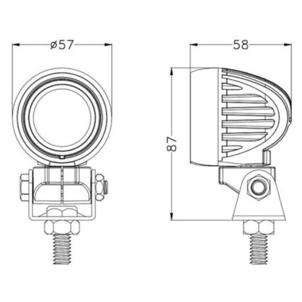 LED Auto kaugtuli OSRAM LED/10W/10-30V IP68 5700K