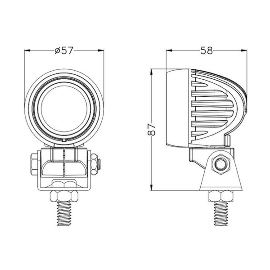 LED Auto kaugtuli OSRAM LED/10W/10-30V IP68 5700K