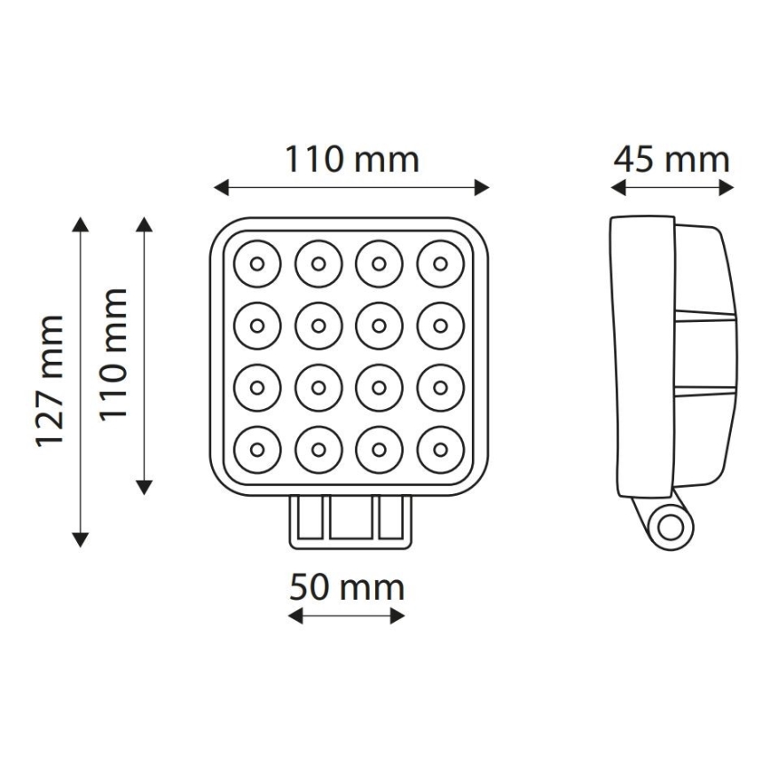 LED Auto kohtvalgusti EPISTAR LED/48W/10-30V IP67 6000K