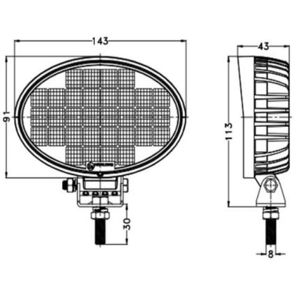 LED Auto kohtvalgusti OSRAM LED/32W/10-30V IP68 5700K
