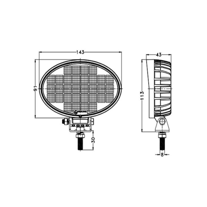 LED Auto kohtvalgusti OSRAM LED/32W/10-30V IP68 5700K