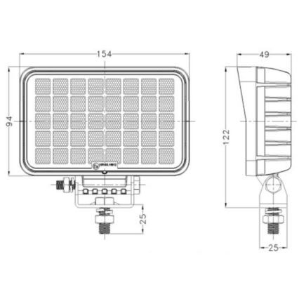 LED Auto kohtvalgusti OSRAM LED/40W/10-30V IP68 5700K