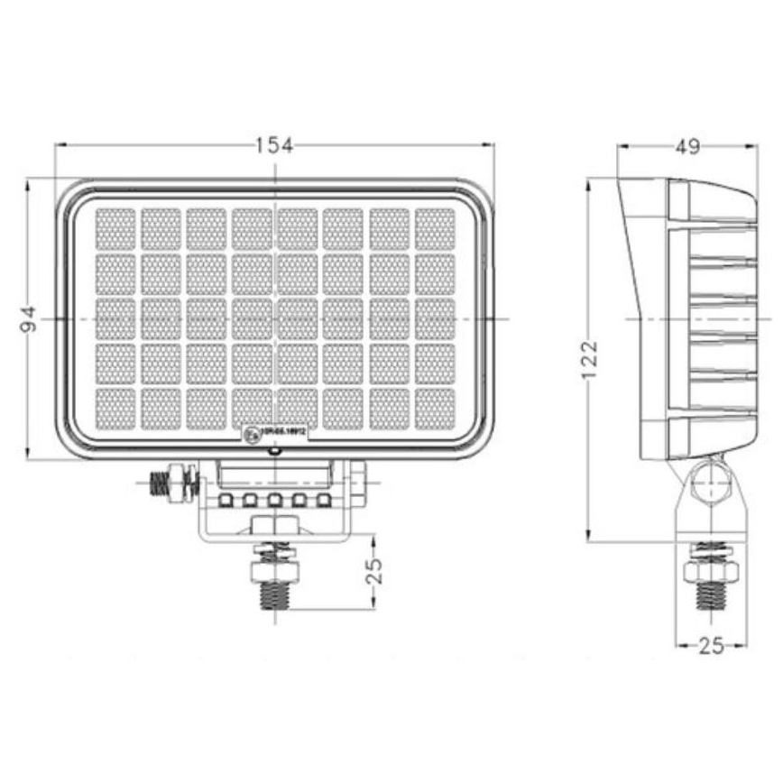 LED Auto kohtvalgusti OSRAM LED/40W/10-30V IP68 5700K