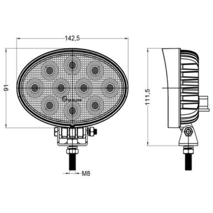 LED Auto kohtvalgusti OSRAM LED/40W/10-30V IP68 5700K