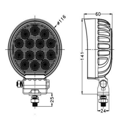 LED Auto kohtvalgusti OSRAM LED/56W/10-30V IP68 5700K